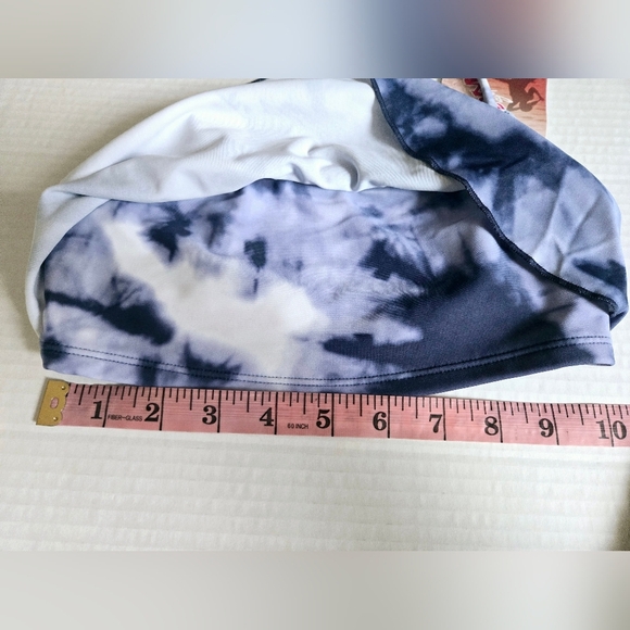 ⭐️5/$25 Kanu Surf Girls' Alania Flounce Bikini Top Beach Sport Blue Tie Dye  7 - Picture 7 of 8